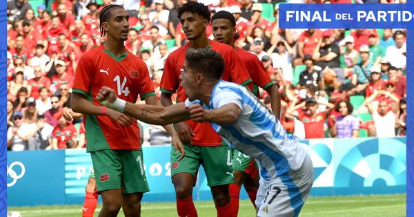 Caótico inicio del futbol olímpico en el Argentina-Marruecos