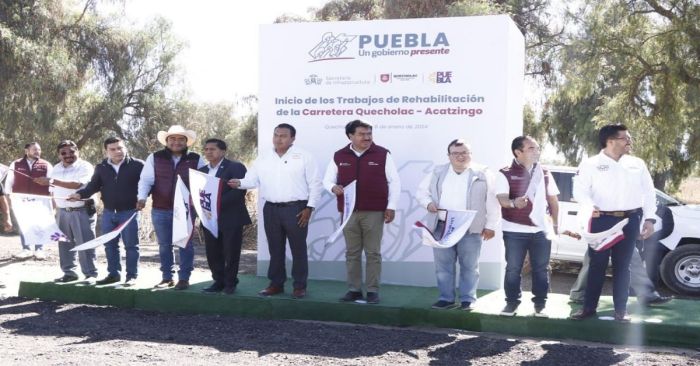 Trabaja gobierno estatal en mejoras de infraestructura urbana en Quecholac