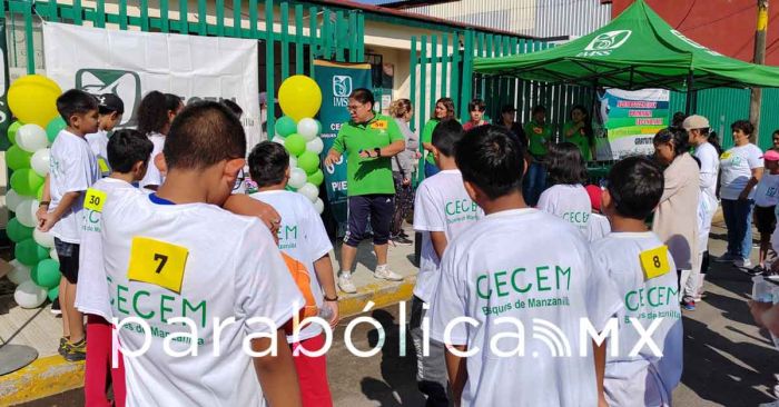 Realiza CECEM del IMSS Puebla mini carrera de 1 y 2km para fomentar hábitos saludables