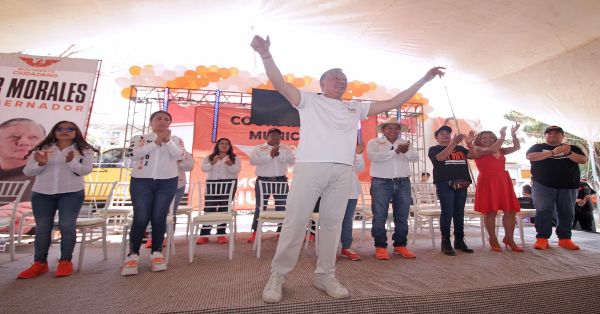 Llegó la ola naranja a Coronango con Fernando Morales y Demetrio Romero