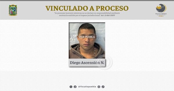 Detienen a Diego Ascensión N. por el delito de lesiones calificadas