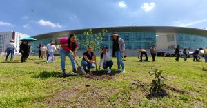 Realizan acciones de reforestación en Ciudad Judicial Siglo XXI