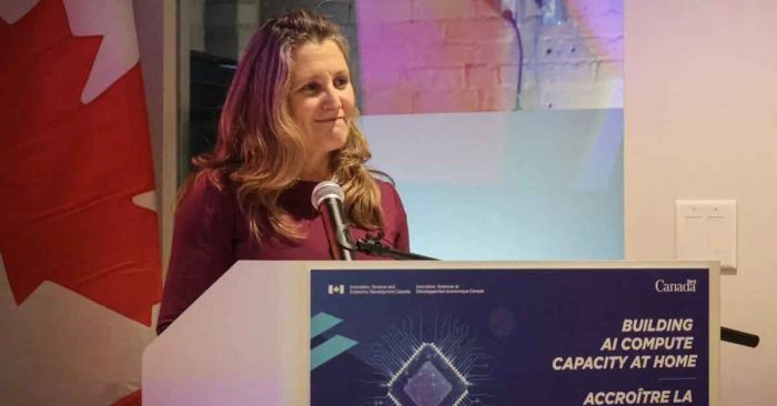 Renuncia Chrystia Freeland, ministra de Finanzas de Canadá