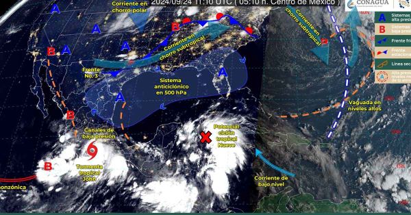 Se degrada “John” a tormenta tropical