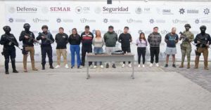 Asegura la SSC a nueve personas armadas y con inhibidores de señal