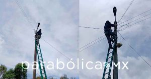 Lleva programa Zacatlán Iluminado servicio de luz a San Miguel, Xoxonacatla y Dos Cerritos