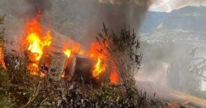 Volcadura y explosi&oacute;n de una pipa deja un muerto en Chamula, Chiapas