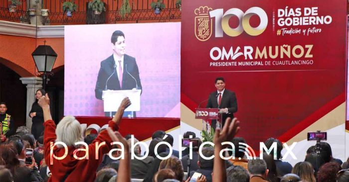 Rinde Omar Muñoz un informe por los 100 días de Gobierno en Cuautlancingo