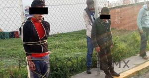 Retienen y golpean a presuntos ladrones en Amozoc
