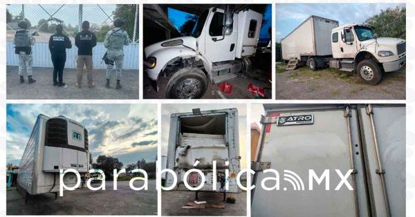 Recupera FGE dos tractocamiones robados durante cateo en Quecholac