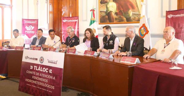 Instalan comit&eacute; de Fen&oacute;menos Hidrometeorol&oacute;gicos "Tlaloc" en Puebla capital
