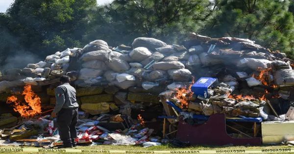 Incinera FGR 131 kilos de narcóticos en Durango