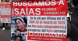 Marchan para exigir la localización de Isaías Flores
