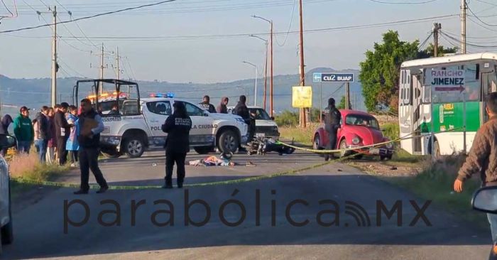 Muere motociclista en San Baltazar Tetela