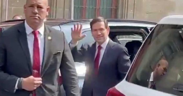 Así fue la llegada de Marco Rubio a Palacio Nacional