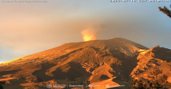 Regresa a la calma el Popocat&eacute;petl con 29 exhalaciones