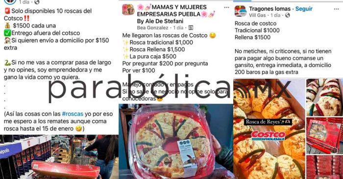 Ofrecen hasta en mil 500 la Rosca de Reyes de Costco