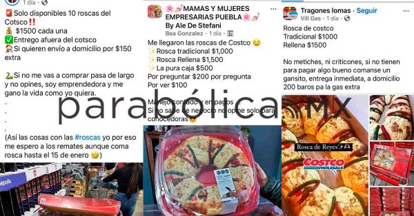 Ofrecen hasta en mil 500 la Rosca de Reyes de Costco