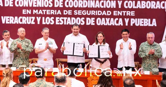 Firman convenios de coordinación y colaboración Veracruz, Oaxaca y Puebla