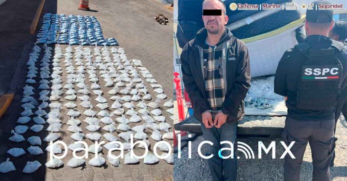 Detienen a un hombre en Baja California con 203 kilos de metanfetamina
