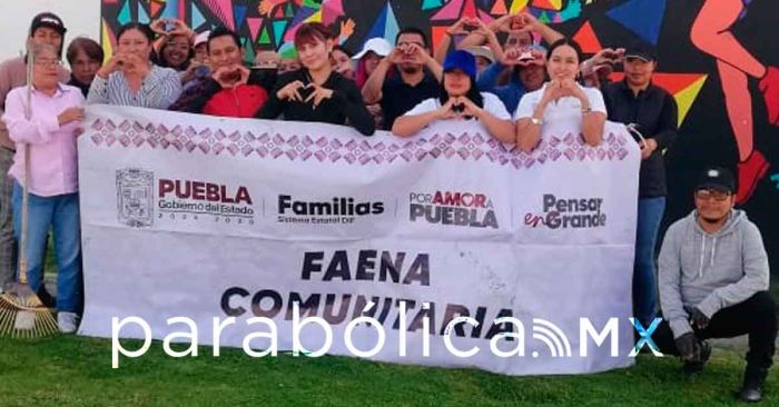 Encabeza DIF de Cuautlancingo una faena comunitaria
