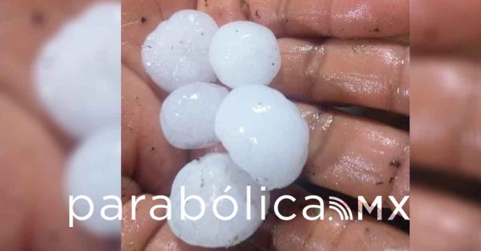Sorprende granizada sabatina a la ciudad de Puebla