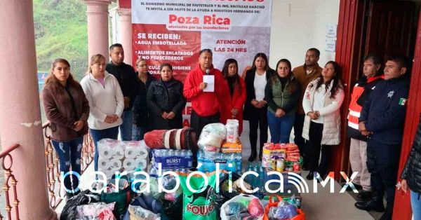 Habilitan en Xiutetelco centro de acopio para apoyar a Poza Rica y la Sierra Norte