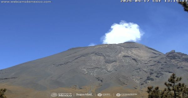 Registra Popocatépetl actividad moderada este Viernes Santo