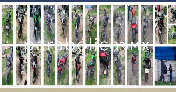 Recupera FGE 25 motocicletas robadas en un punto de resguardo en Huixcolotla