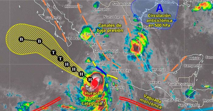 Se intensificará Flossie a Huracán categoría 2