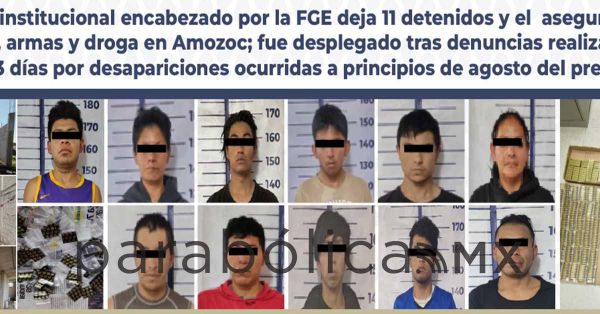 Deja 11 detenidos operativo interinstitucional en Amozoc: FGE