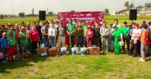 Encabeza Roberto Solís mega faena comunitaria en Huejotzingo