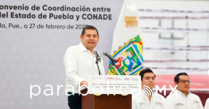 Coordinarán Gobierno y CONADE acciones para impulsar el deporte en Puebla: Armenta