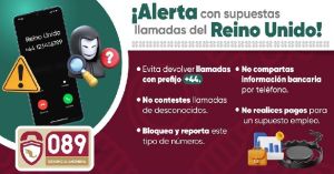 Exhorta SSP redoblar autocuidado ante llamadas de Reino Unido