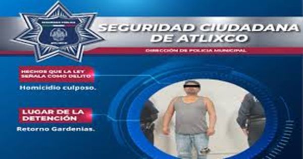 Detienen en Atlixco a un conductor por atropellar a una mujer
