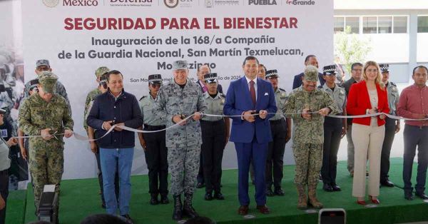 Inauguran Alejandro Armenta y Juan Manuel Alonso compa&ntilde;&iacute;a de la GN