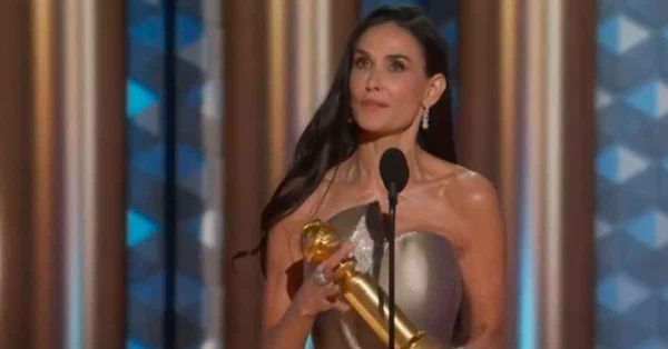 Brilla Demi Moore en los Globos de Oro