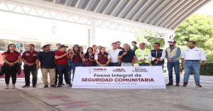 Refuerzan lazos con faena de seguridad en la capital poblana