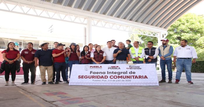 Refuerzan lazos con faena de seguridad en la capital poblana