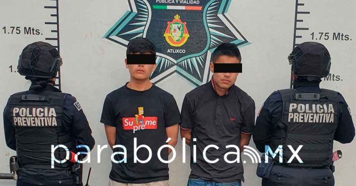 Asegura Policía estatal a dos probables asaltantes en Atlixco