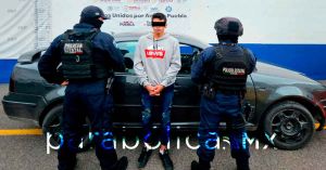 Detiene SSP tras una persecución a un hombre por robo de camioneta de carga en Coronango