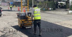 Contribuye campaña de bacheo de la capital a la movilidad