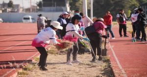 Realizan Faena comunitaria en el CEDAT de San Andr&eacute;s Cholula