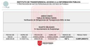 Reconocen a Huejotzingo como gobierno 100% transparente
