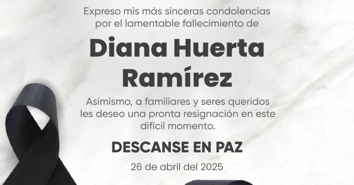 Fallece Diana Huerta, hija del periodista Carlos Martín Huerta