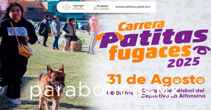 Promueven la carrera “Patitas Fugaces” en Atlixco
