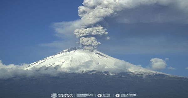 Aumenta actividad el Popocatépetl con 94 exhalaciones en 24 horas