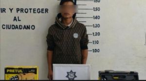 Detienen en San Pedro Cholula a presunto ladrón en Manantiales