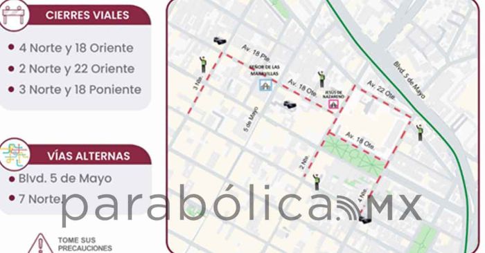 Anuncian cierres viales por actividades en la zona de San José