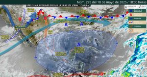 Prevén lluvias con descargas eléctricas en el Centro y Sureste del país
